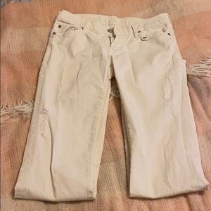 7 For All Mankind Jeans White Distressed Jeans